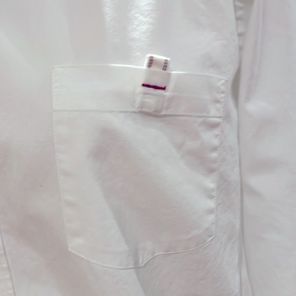 2XL Ted Baker London Woman’s Button Down Dress Shirt - White with red accents - Picture 2 of 15